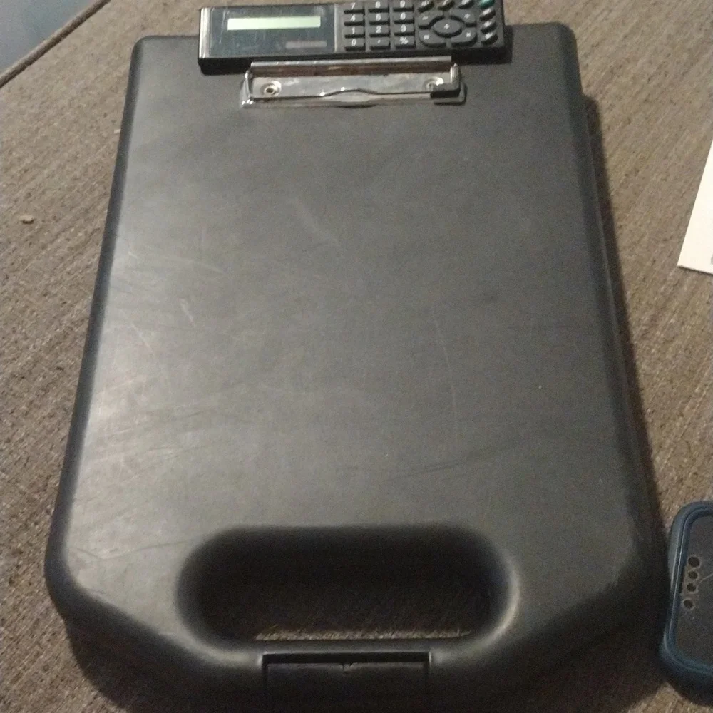 🗂️ Black Portable File Organizer with Calculator Case | Offers Welcome!